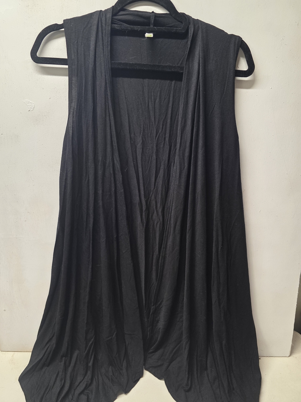Popana Made In The USA - Size Medium - Flowing Vest For Layering - Black